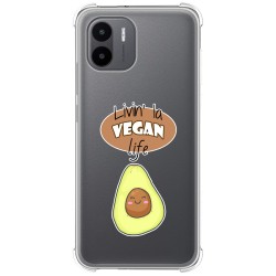 Funda Silicona Antigolpes compatible con Xiaomi Redmi A2 diseño Vegan Life Dibujos