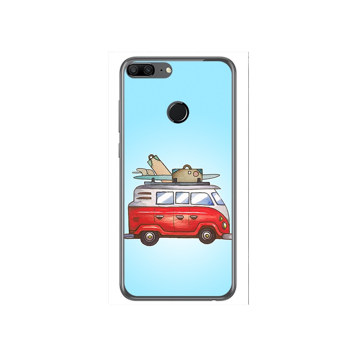 Funda Gel Tpu para Huawei Honor 9 Lite Diseño Furgoneta Dibujos