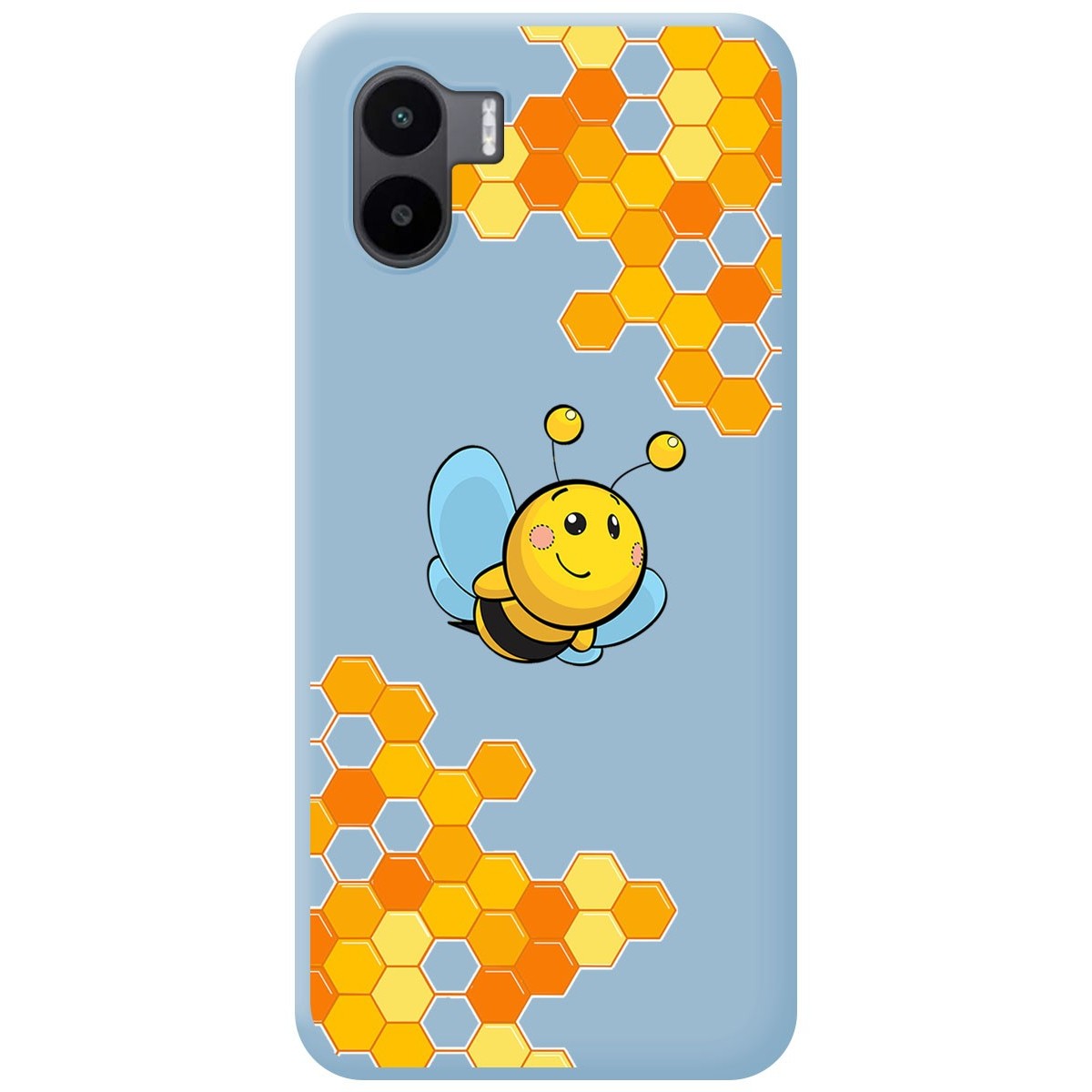 Funda Silicona Líquida Azul compatible con Xiaomi Redmi A2 diseño Abeja Dibujos