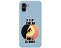 Funda Silicona Líquida Azul compatible con Xiaomi Redmi A2 diseño Mujer Escalada Dibujos