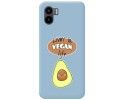 Funda Silicona Líquida Azul compatible con Xiaomi Redmi A2 diseño Vegan Life Dibujos