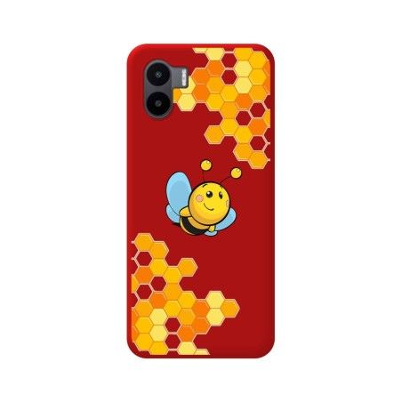 Funda Silicona Líquida Roja compatible con Xiaomi Redmi A2 diseño Abeja Dibujos