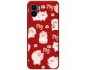 Funda Silicona Líquida Roja compatible con Xiaomi Redmi A2 diseño Cerdos Dibujos