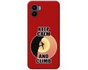 Funda Silicona Líquida Roja compatible con Xiaomi Redmi A2 diseño Hombre Escalada Dibujos