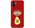 Funda Silicona Líquida Roja compatible con Xiaomi Redmi A2 diseño Vegan Life Dibujos