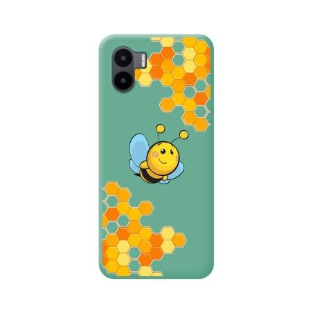 Funda Silicona Líquida Verde compatible con Xiaomi Redmi A2 diseño Abeja Dibujos