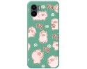 Funda Silicona Líquida Verde compatible con Xiaomi Redmi A2 diseño Cerdos Dibujos