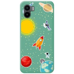 Funda Silicona Líquida Verde compatible con Xiaomi Redmi A2 diseño Espacio Dibujos