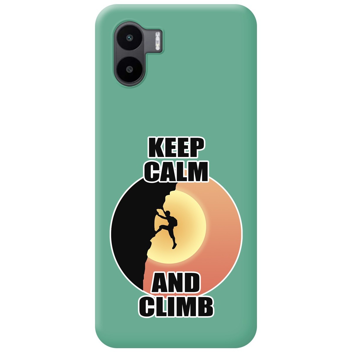 Funda Silicona Líquida Verde compatible con Xiaomi Redmi A2 diseño Hombre Escalada Dibujos