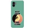 Funda Silicona Líquida Verde compatible con Xiaomi Redmi A2 diseño Mujer Escalada Dibujos