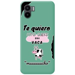 Funda Silicona Líquida Verde compatible con Xiaomi Redmi A2 diseño Vaca Dibujos