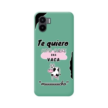 Funda Silicona Líquida Verde compatible con Xiaomi Redmi A2 diseño Vaca Dibujos