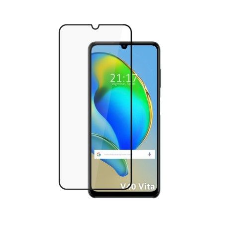 Protector Cristal Templado Completo 5D Full Glue Negro para ZTE Blade A72 Vidrio