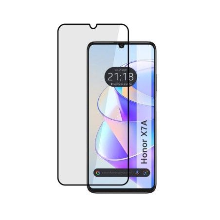 Protector Cristal Templado Completo 5D Full Glue Negro para Huawei Honor X7a Vidrio