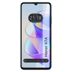 Protector Cristal Templado Completo 5D Full Glue Negro para Huawei Honor X7a Vidrio 2