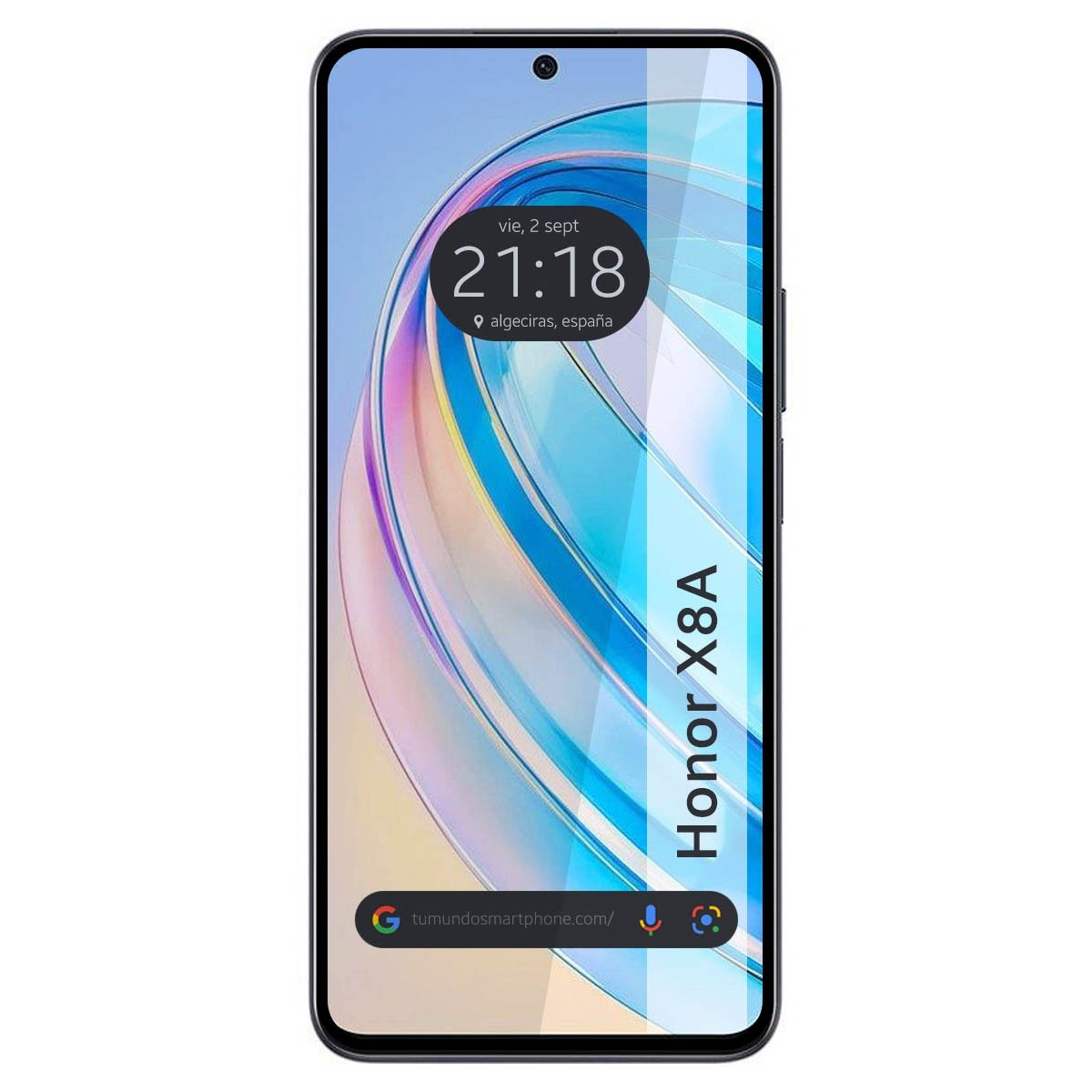 Protector Cristal Templado Completo 5D Full Glue Negro para Huawei Honor X8a Vidrio