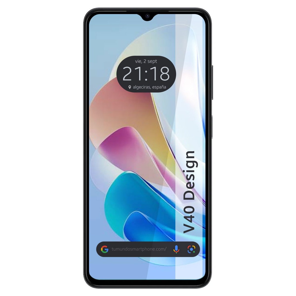 Protector Cristal Templado Completo 5D Full Glue Negro para ZTE Blade V40 Design Vidrio