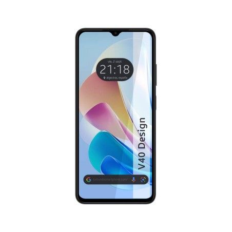 Protector Cristal Templado Completo 5D Full Glue Negro para ZTE Blade V40 Design Vidrio