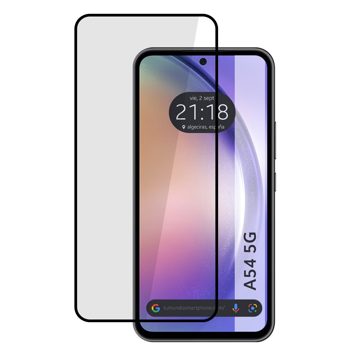 Protector Cristal Templado Completo 5D Full Glue Negro para Samsung Galaxy A54 5G Vidrio