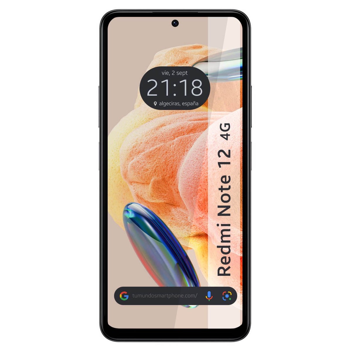 Protector Cristal Templado Completo 5D Full Glue Negro compatible con Xiaomi Redmi Note 12 4G Vidrio