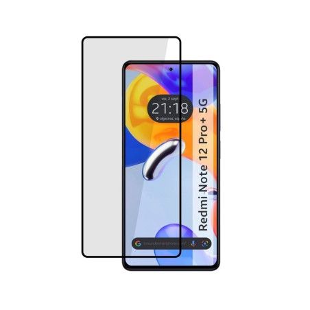 Protector Cristal Templado Completo 5D Full Glue Negro compatible con Xiaomi Redmi Note 12 Pro+ Plus 5G Vidrio