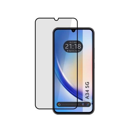 Protector Cristal Templado Completo 5D Full Glue Negro para Samsung Galaxy A34 5G Vidrio
