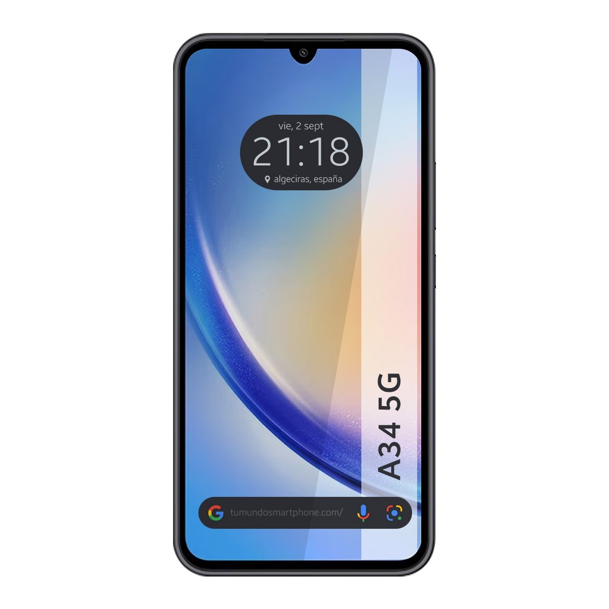 Protector Cristal Templado Completo 5D Full Glue Negro para Samsung Galaxy A34 5G Vidrio