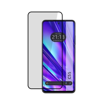 Protector Cristal Templado Completo 5D Full Glue Negro para Realme C55 Vidrio