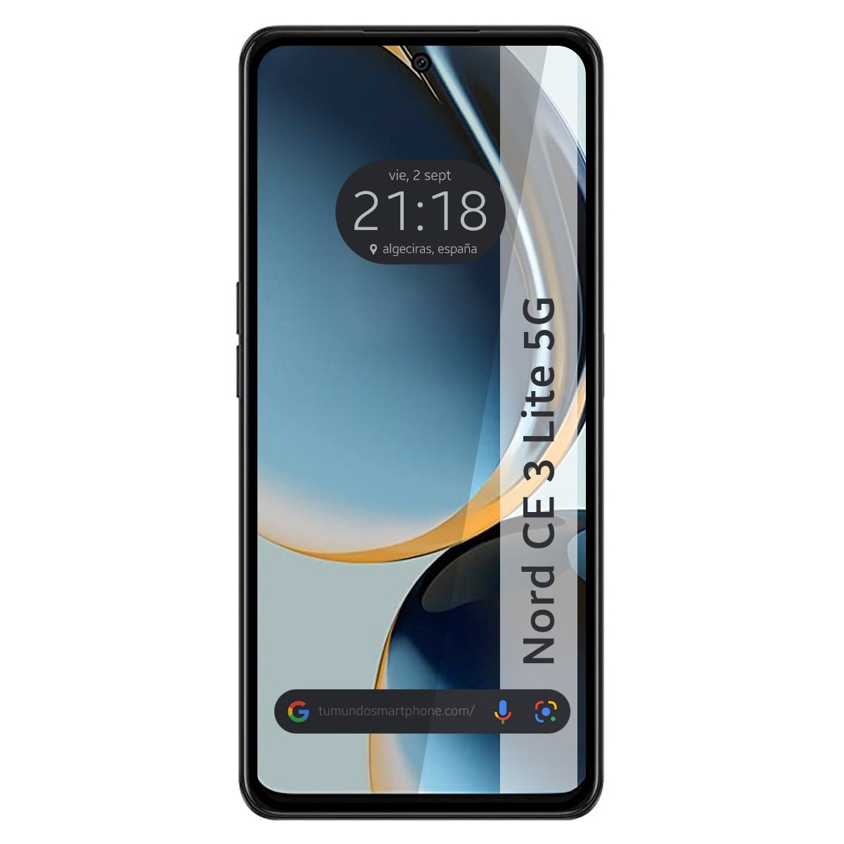 Protector Cristal Templado Completo 5D Full Glue Negro para Oneplus Nord CE 3 Lite 5G Vidrio