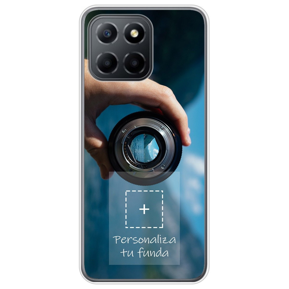 Personaliza tu Funda Silicona Gel Tpu Transparente con tu Fotografia para Huawei Honor 70 Lite 5G Dibujo Personalizada