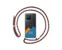 Personaliza tu Funda Colgante Transparente para Huawei Honor 70 Lite 5G con Cordon Rosa / Dorado Dibujo Personalizada