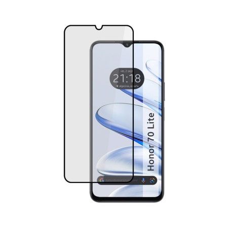 Protector Cristal Templado Completo 5D Full Glue Negro para Huawei Honor 70 Lite 5G Vidrio