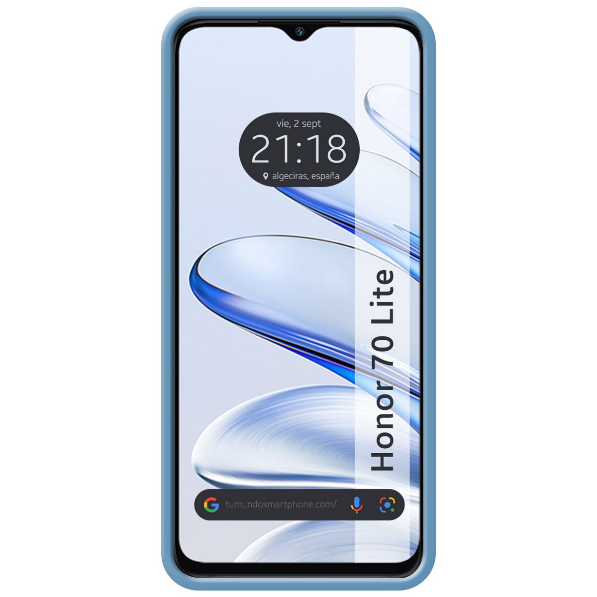 Funda Silicona Líquida Ultra Suave para Huawei Honor 70 Lite 5G color Azul