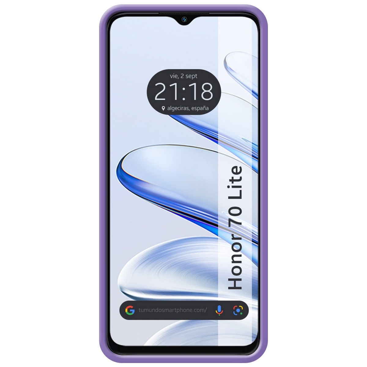 Funda Silicona Líquida Ultra Suave para Huawei Honor 70 Lite 5G color Morada
