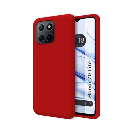 Funda Silicona Líquida Ultra Suave para Huawei Honor 70 Lite 5G color Roja