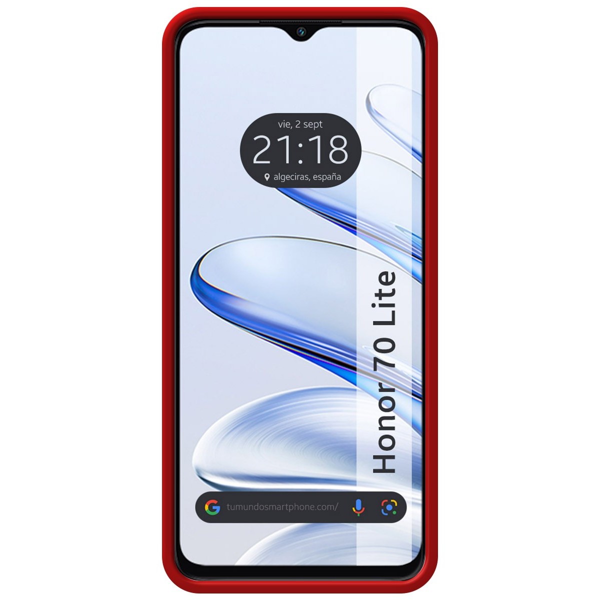 Funda Silicona Líquida Ultra Suave para Huawei Honor 70 Lite 5G color Roja