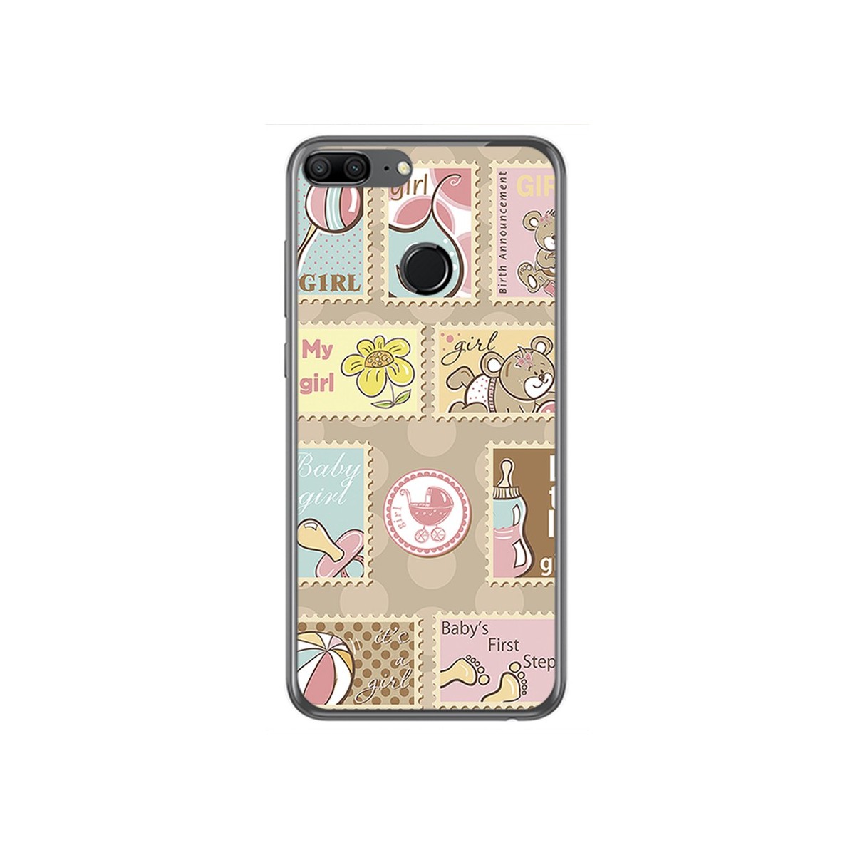 Funda Gel Tpu para Huawei Honor 9 Lite Diseño Sellos Dibujos