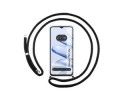 Funda Colgante Transparente para Huawei Honor 70 Lite 5G con Cordon Negro