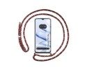 Funda Colgante Transparente para Huawei Honor 70 Lite 5G con Cordon Rosa / Dorado