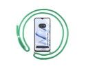 Funda Colgante Transparente para Huawei Honor 70 Lite 5G con Cordon Verde Agua