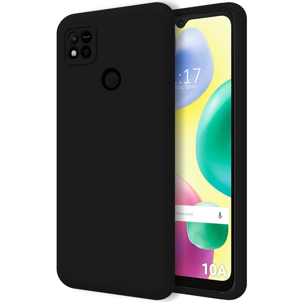 Funda Silicona Líquida Ultra Suave para Xiaomi Redmi 10A color Negra