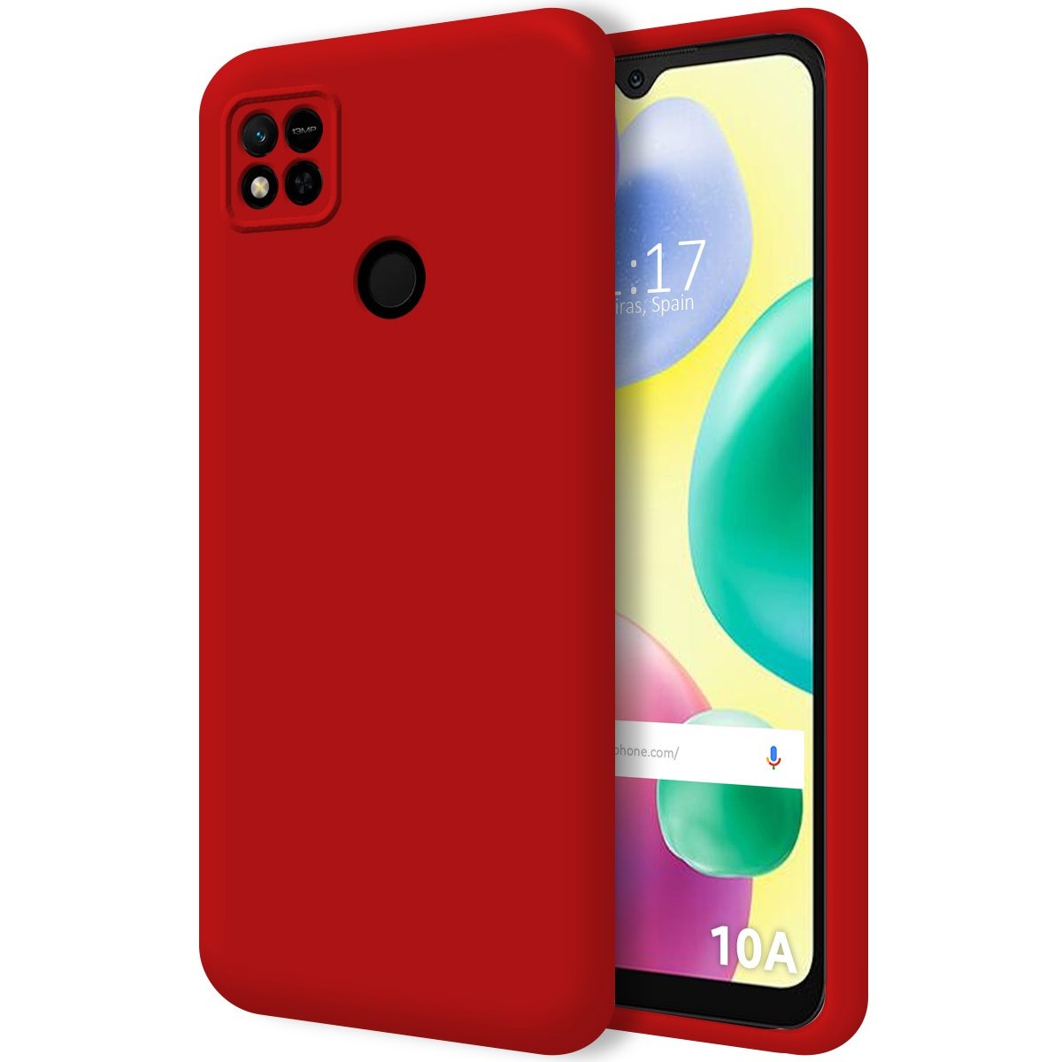 Funda Silicona Líquida Ultra Suave compatible con Xiaomi Redmi 10A color Roja