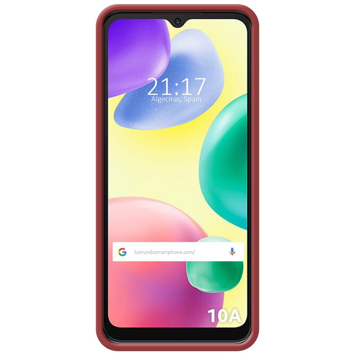 Funda Silicona Líquida Ultra Suave con Anillo Xiaomi Redmi 10A color Rojo Coral