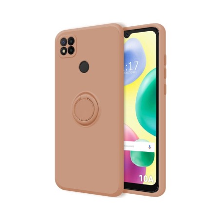 Funda Silicona Líquida Ultra Suave con Anillo Xiaomi Redmi 10A color Rosa