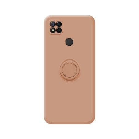 Funda Silicona Líquida Ultra Suave con Anillo Xiaomi Redmi 10A color Rosa