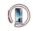 Funda Colgante Transparente para Oneplus Nord CE 3 Lite 5G con Cordon Rosa / Dorado