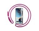 Funda Colgante Transparente para Oneplus Nord CE 3 Lite 5G con Cordon Rosa Fucsia