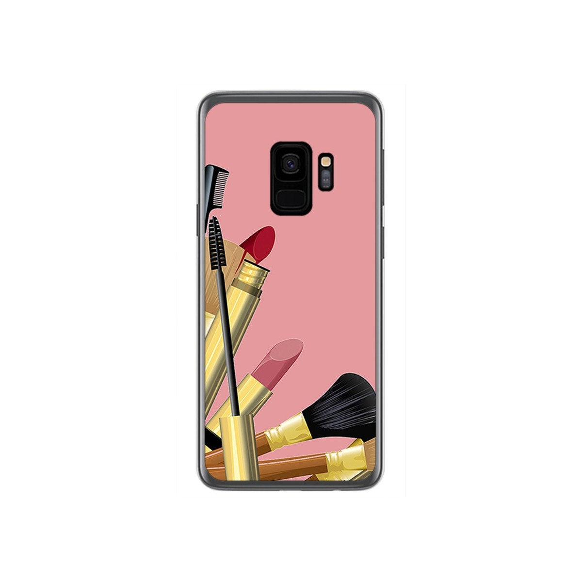 Funda Gel Tpu para Samsung Galaxy S9 Diseño Brochas Dibujos