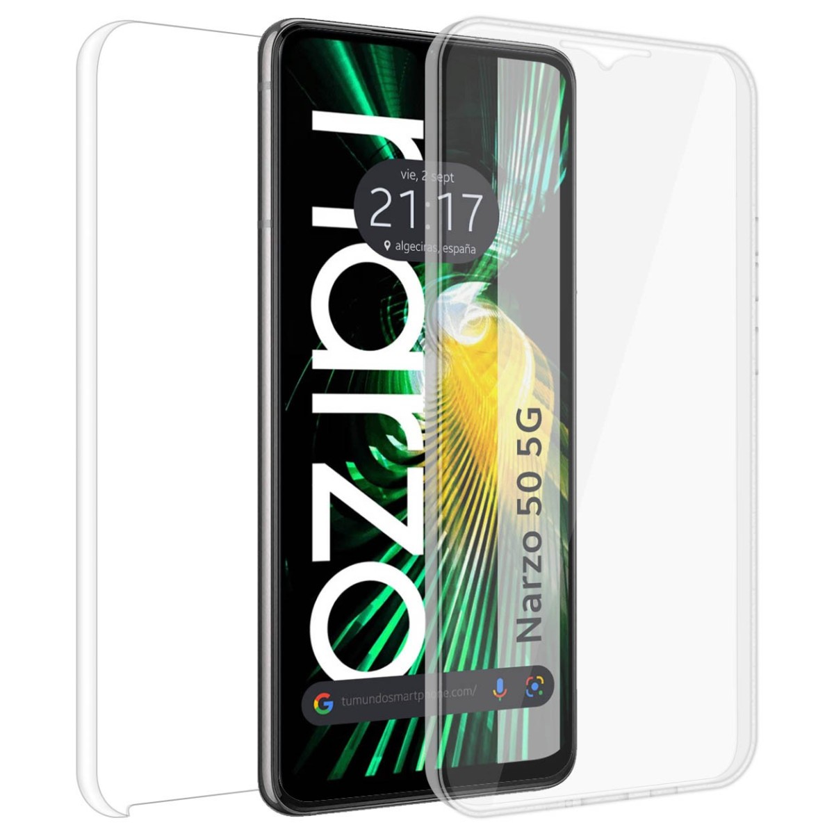 Funda Doble Transparente Pc + Tpu Full Body 360 para Realme Narzo 50 5G