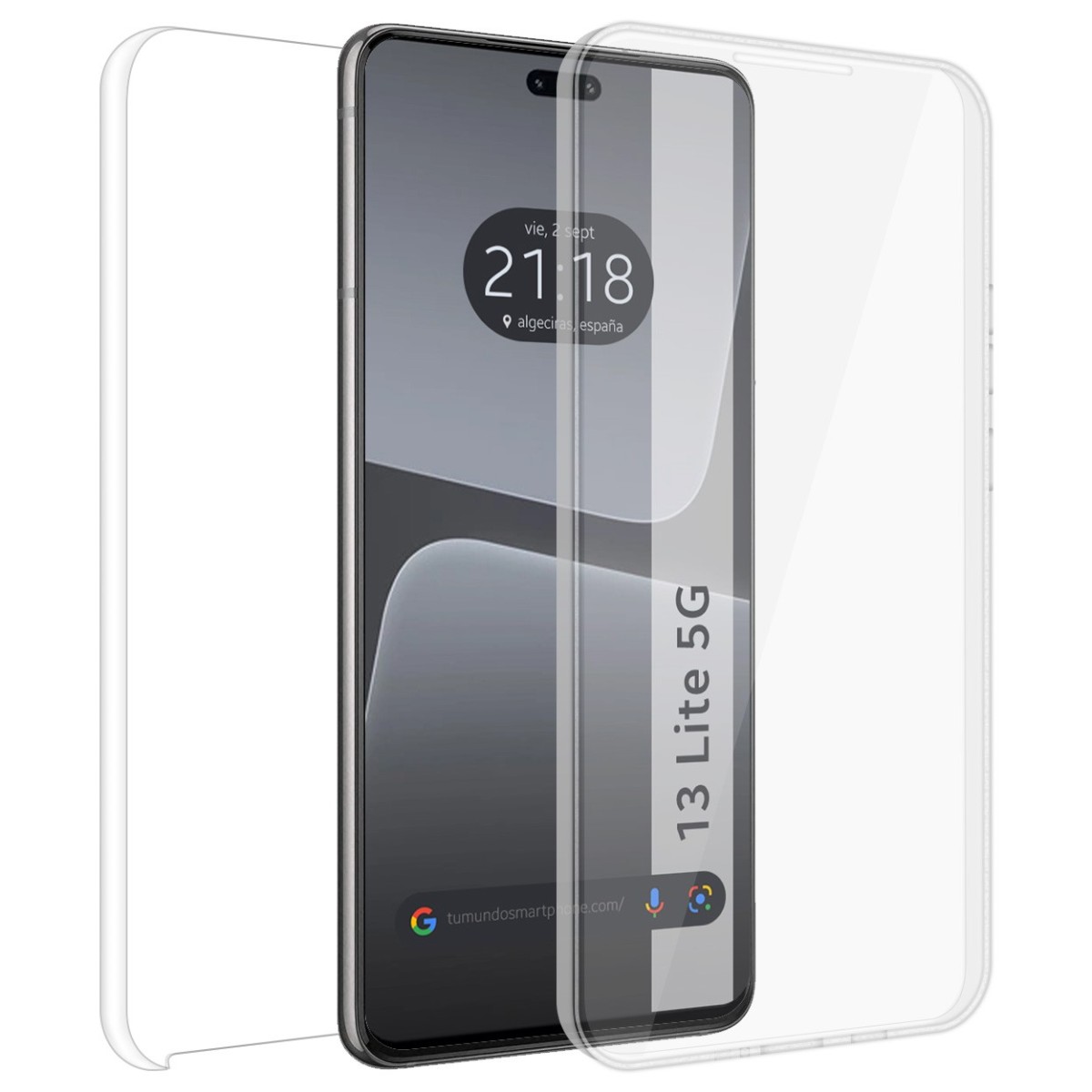 Funda Doble Transparente Pc + Tpu Full Body 360 compatible con Xiaomi 13 Lite 5G